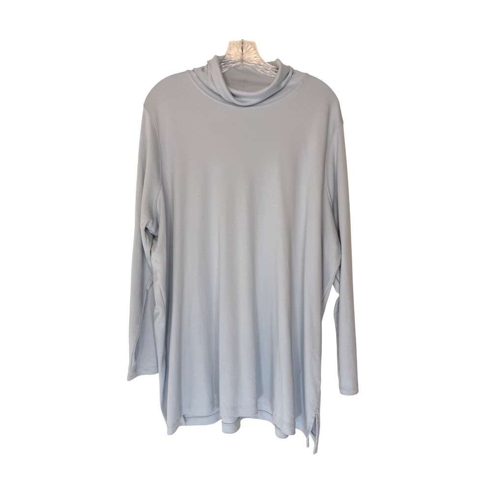Lands' End Turtleneck Blue Women's Basic Casual Plus 3X